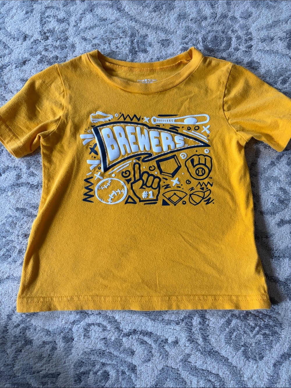 Genuine Merchandise Gold/White Brewers Kids Graphic Tee